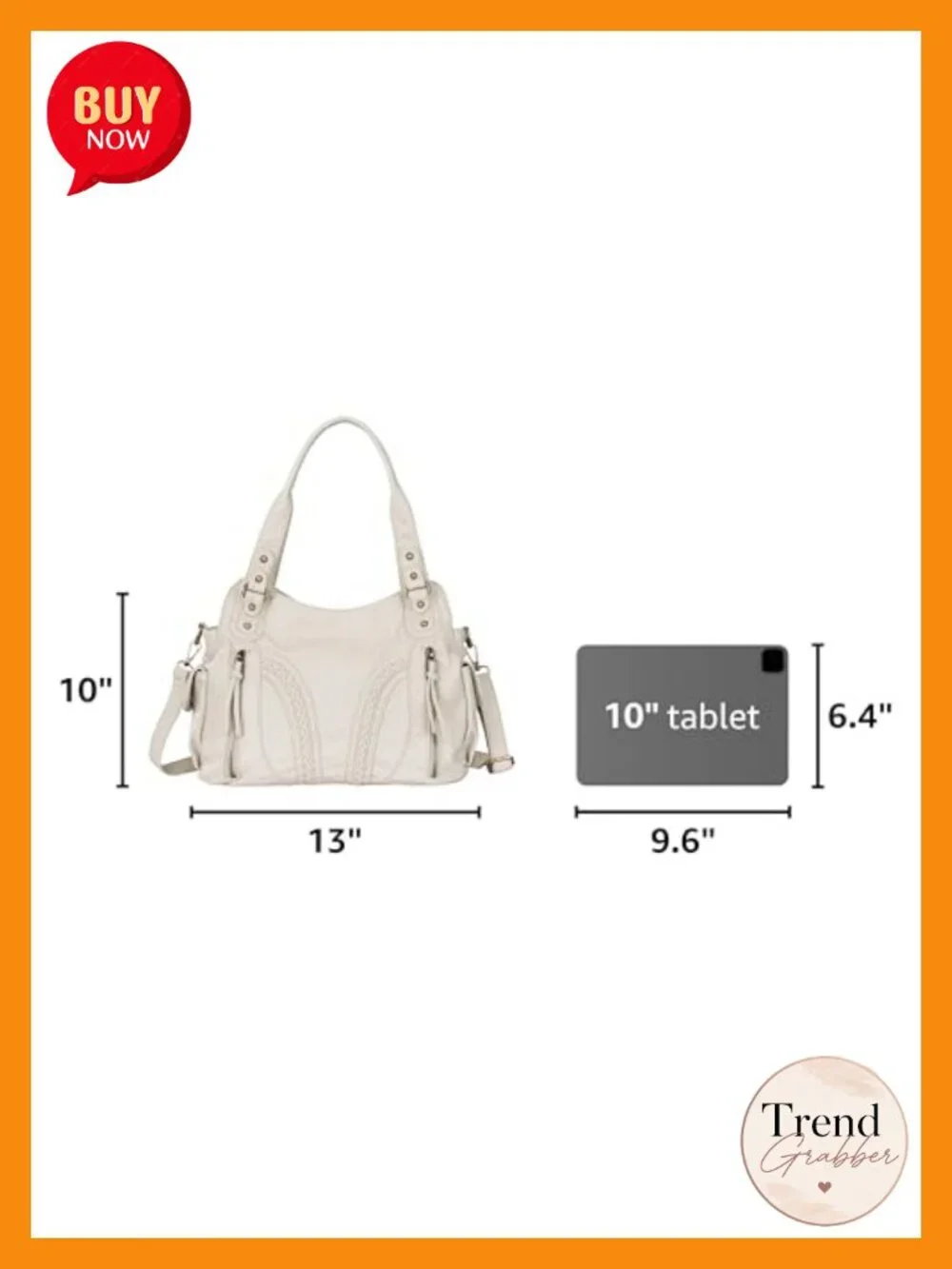 Soft Faux Leather Hobo Handbag with Crossbody Strap Large